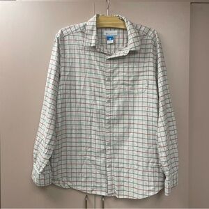 Columbia Vertex button down long sleeve shirt tan plaid pattern men’s medium